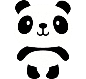 Panda drăguț de desen animat — Panda Fundal