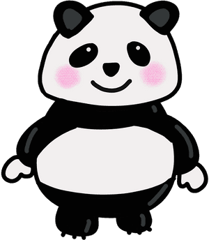 Panda zâmbitor din desene animate — Panda Fundal