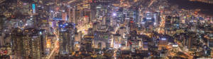 Panoramă de peisaj urban nocturn imagine de fundal. — 5120x1440 Fundal