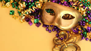 Mardi Gras — Galben pastel Fundal