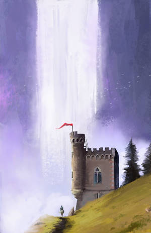 Preview wallpaper castel, rătăcitor, cascadă — Honor MagicPad 3 Pro 12.3 Fundal