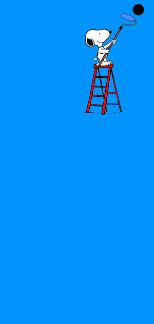 Wallpaper Peanuts Snoopy vopsind gaura — iPhone 14 Pro Fundal