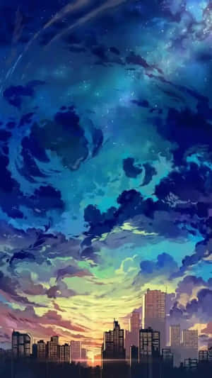 Peisaj Anime Fermecător cu Flori de Cireș — Anime frumoase Fundal