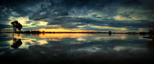 Wallpaper peisaj maritim scenic la amurg — 3440x1440 Fundal