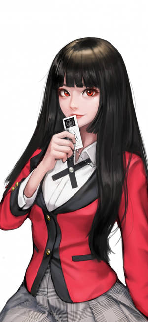 Tapetă personaj anime Yumeko Jabami — iPhone 11 Pro Fundal
