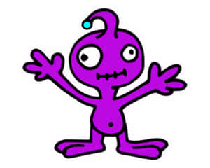 Personaj extraterestru mov prietenos din desene animate.jpg