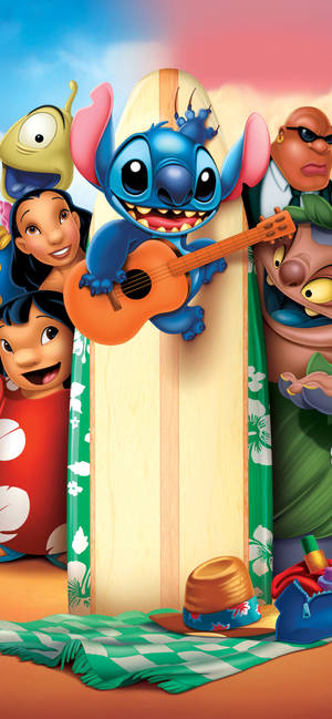 Fond de ecran personaje Lilo și Stitch — iPhone 17 Pro Fundal