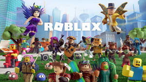 Personaje Roblox cool în oraș — Roblox Fundal