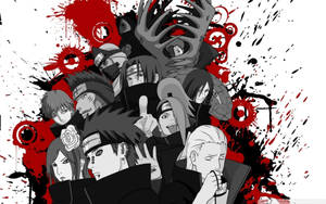 Personajele Naruto Akatsuki în Tonuri de Gri — Naruto estetic Fundal