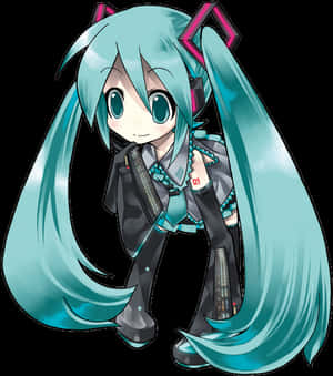 Transparent Chibi Miku Png - Hatsune Miku Chibi Transparent, Png Download