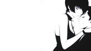 Pesaj Urban Anime Monocrom — Anime Alb Negru Fundal