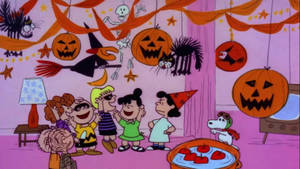 Petrecere Halloween cu Alune, Estetică și Drăguță — Drăguț estetic Halloween Fundal