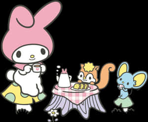 Personaje Sanrio My Melody Risu Imagine plată008 - Personaje My Melody