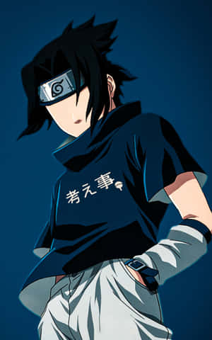 Pfp estetic anime cu Sasuke cool — Sasuke Fundal