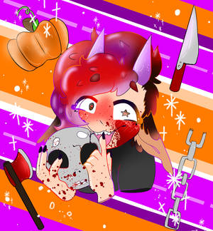 PFP Halloween copil drăguț ținând un craniu — Honor Magic V Flip 2 Fundal