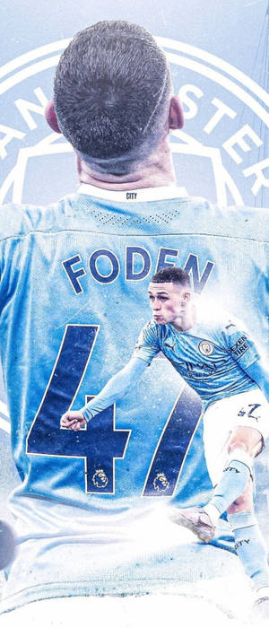 Phil Foden Tricou Numărul 4 — Galaxy Z Flip Fundal