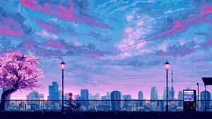 Fundal anime violet