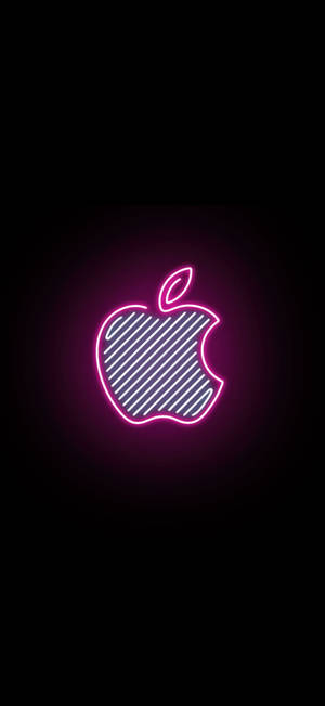 Pink Neon Aesthetic Iphone Logo — iPhone 14 Fundal