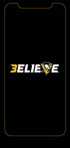 Wallpaper Pittsburgh Penguins logo Believe — iPhone 14 Plus Fundal