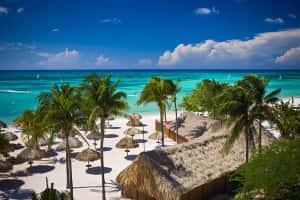 Imagini cu plaja Aruba — Valuri oceanice Fundal