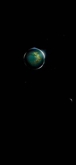 Planetă Solitară Oled Telefon — iPhone 16 Pro Max Fundal