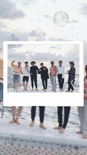 Polaroid estetic BTS pe iaht — Estetic bts Fundal