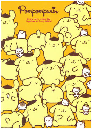 Wallpaper personaj Sanrio Pompompurin — IQOO Pad5c Fundal