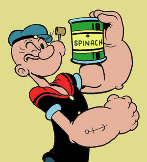 Wallpaper Popeye Ținând Conservă de Spanac — Motorola Razr Fold Fundal
