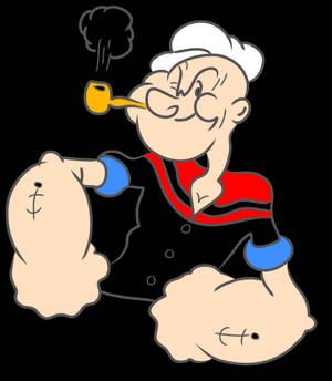 Fond de ecran Popeye pozând fericit — Galaxy Z Fold Fundal
