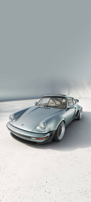 Porsche 911 Argintiu — iPhone 13 Fundal