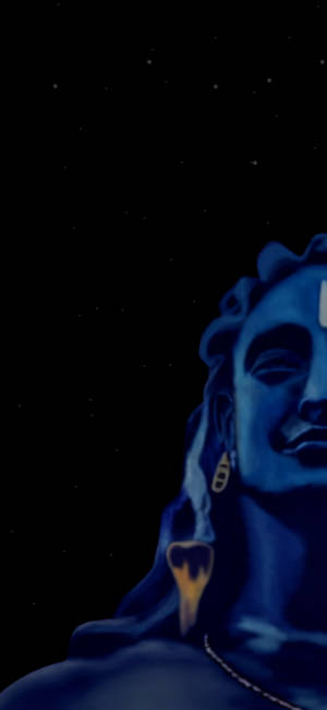 Ilustrație Portret Parțial al lui Adiyogi Shiva — iPhone 12 Fundal