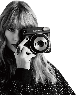 Clip art transparent Polaroid aparat foto alb negru - Aparat foto Fujifilm Taylor Swift, descărcare HD PNG