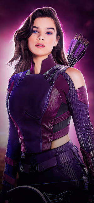 Wallpaper portret Kate Bishop Hailee Steinfeld — iPhone 13 Pro Max Fundal