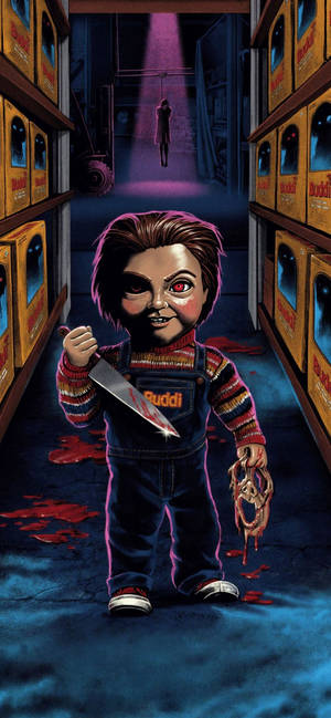 Wallpaper poster Chucky Child's Play 2019 — iPhone 13 Mini Fundal