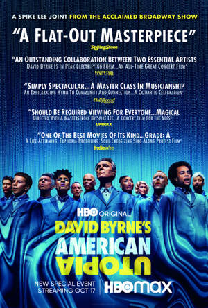 Poster David Byrne American Utopia 2020 — Huawei MatePad Fundal