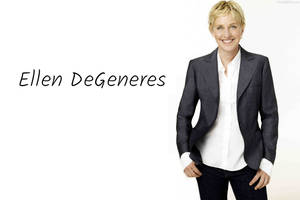 Poster Ellen Degeneres cu numele său wallpaper — Curat Fundal