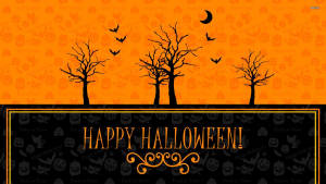 Poster Fericit de Halloween Vintage — Atmosferă de Halloween Fundal