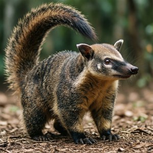 Un numbat adoptă o postură defensivă, alert și gata de acțiune. — Pixel Watch 5 Fundal