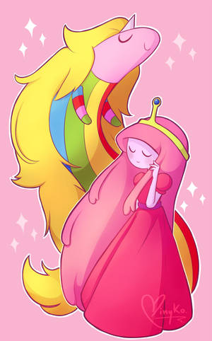 Tapet Princess Bubblegum și Lady Rainicorn — Redmi Pad Fundal