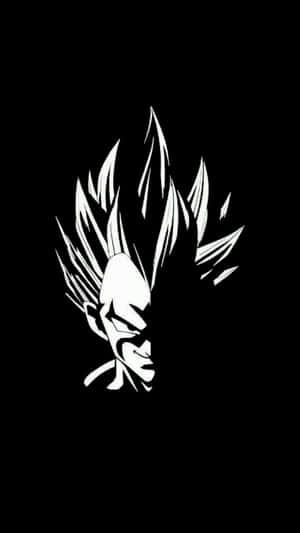Vegeta Alb și Negru — Dragon ball z GIF Fundal
