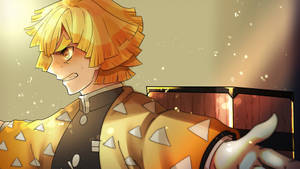 Protectorul Zenitsu din Demon Slayer — Demon slayer zenitsu Fundal