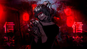 Shigaraki — Anime Roșu Fundal
