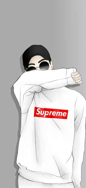 Personaje Anime Purtând Supreme — Oppo Find X9s Fundal