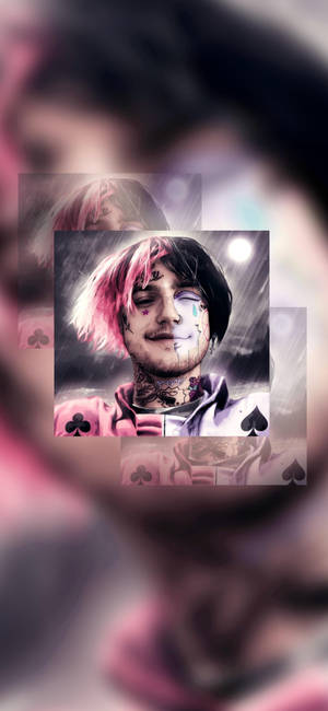 Colaj foto editat al wallpaper-ului estetic Lil Peep. — iPhone 17 Fundal