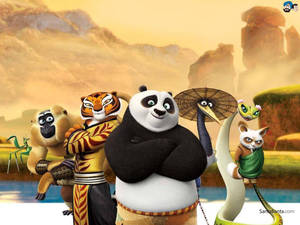 Kung Fu Panda și prietenii cu brațele încrucișate