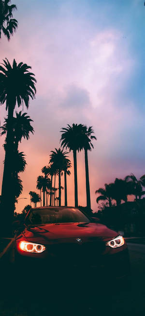 Red BMW Series 3 Car iPhone — iPhone 11 Pro Fundal