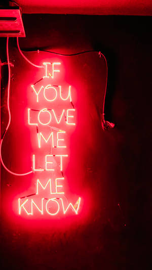 Red Neon Signage Iphone 6 — iPhone 6 Fundal