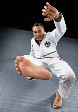 Rickson Gracie – Legendă a Jiu-Jitsu-ului Brazilian — Oppo Pad 5 Mat Display Fundal