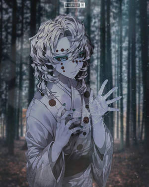 Rui Demon Slayer în pădure wallpaper — Rui Demon Slayer Fundal
