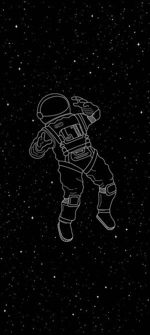 Fond de ecran Astronaut Alb-Negru S10+ — Pixel 10 Fundal